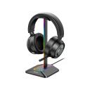 New Bee RGB Headphone Stand, Desk Gaming Headset stand with 7 Light Modes for All Earphone Accessories, Black - OPEN BOX