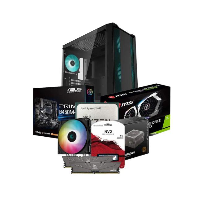 Low-End Gaming PC Build Offer NO.234 (AMD Ryzen 5 5600, 16GB RAM 3200MHz, GTX 1660 SUPER 6GB, 1TB NVMe SSD)