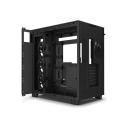 NZXT H9 Flow Dual-Chamber ATX Mid-Tower PC Gaming Case – High-Airflow Perforated Top Panel – Tempered Glass Front & Side Panels – 360mm Radiator Support – Cable Management – Black