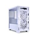 Lian Li LANCOOL 205M Mesh RGB Gaming PC Case, Micro-ATX, Tempered Glass, Mesh Front Panel, 140mm Fans - Snow White