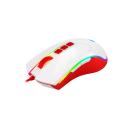 Redragon Cobra M711C, Optical Sensor, 16.8m RGB Color Backlit, 12400DPI, 8 Buttons, White and Red - Wired