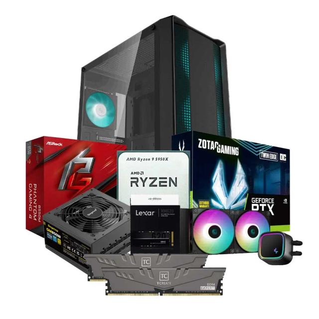 Mid-Range Gaming PC Build Offer NO.354 (AMD Ryzen 9 5950X, 32GB RAM 3200MHz, RTX 3060 12GB, 1TB NVMe SSD)