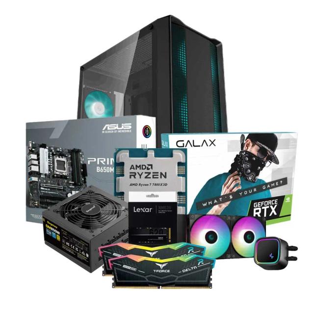 Mid-Range Gaming PC Build Offer NO.361 (AMD Ryzen7 7800X3D, 32GB RAM 6000MHz, RTX 3060 Ti 8GB, 1TB NVMe SSD)