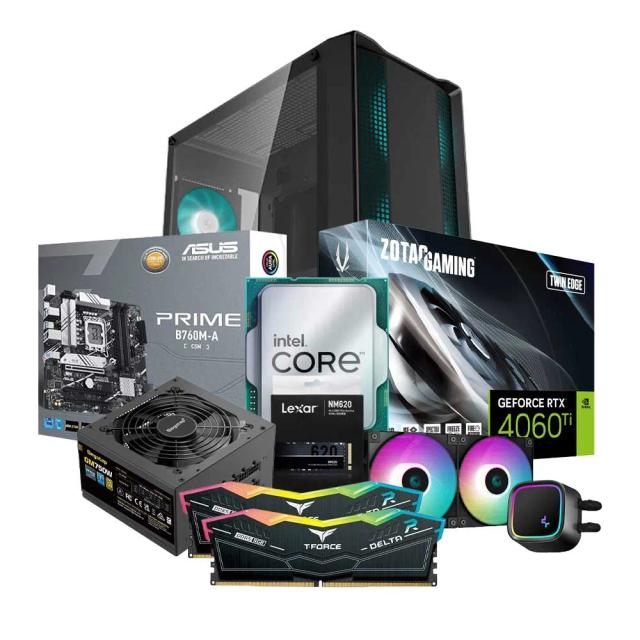 Mid-Range Gaming PC Build Offer NO.389 (Intel Core i5-14400F, 32GB RAM 6000MHz, RTX 4060 Ti 8GB, 1TB NVMe SSD)