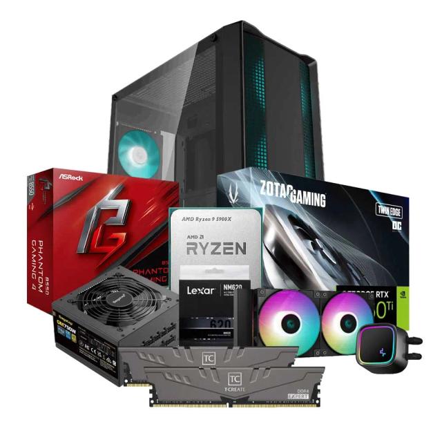 Mid-Range Gaming PC Build Offer NO.431 (Ryzen 9 5900X, 32GB RAM 3200MHz, RTX 4060 Ti 8GB, 1TB NVMe SSD)