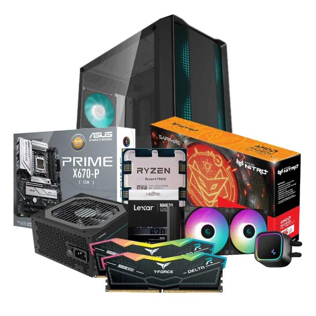 Mid-Range Gaming PC Build Offer NO.442 (Ryzen 9 7900X, 32GB RAM 6000MHz, RX 7800 XT 16GB, 1TB NVMe SSD)