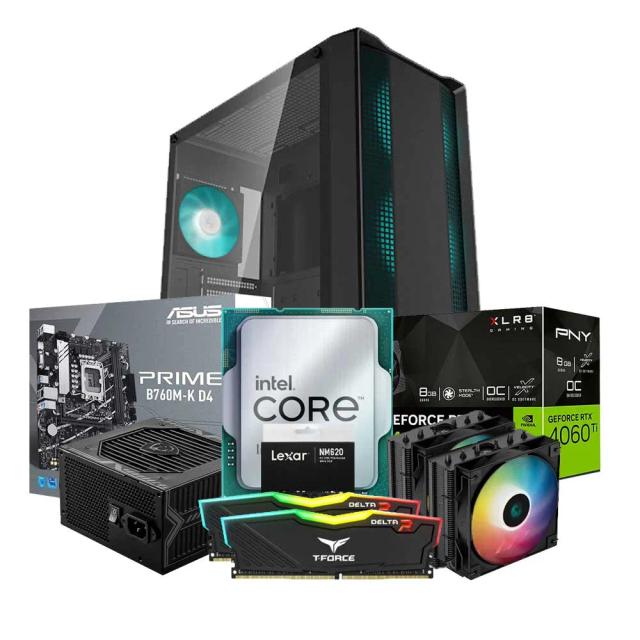 Mid-Range Gaming PC Build Offer NO.528 (Intel Core i7-13700KF, 16GB RAM 3600MHz, RTX 4060 Ti 8GB, 1TB NVMe SSD)