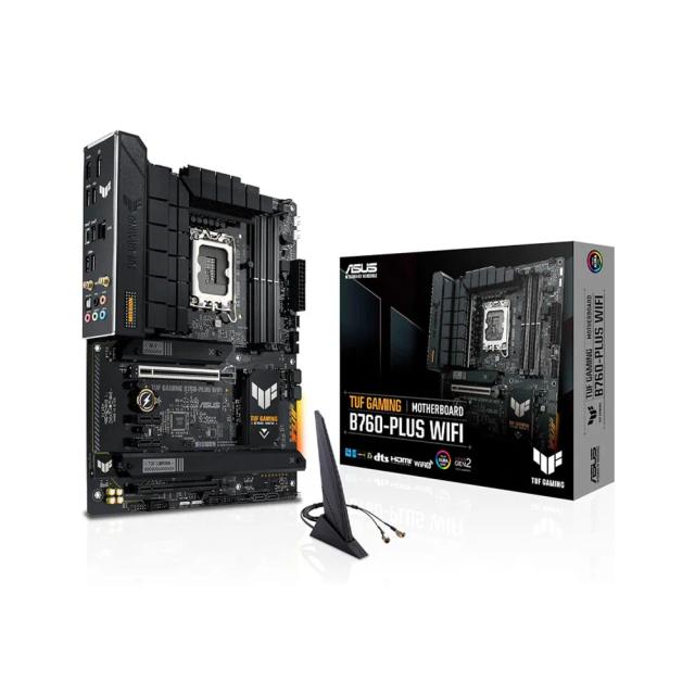 ASUS TUF GAMING B760-PLUS WIFI (13th and 12th Gen)LGA 1700 ATX motherboard with PCIe 5.0, 3xPCIe 4.0 M.2 slots,DDR5,2.5Gb LAN,USB 3.2 Gen 2x2 Type-C, front USB 3.2 Gen 2 Type-C, Thunderbolt 4, AEMP II