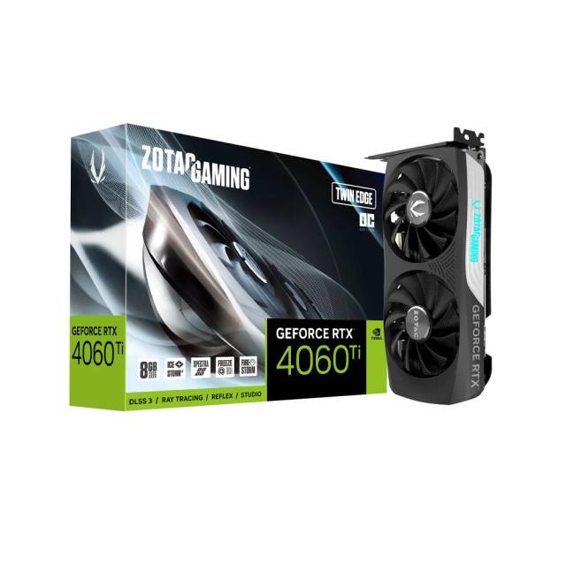 ZOTAC Gaming GeForce RTX 4060 Ti Twin Edge OC Edition 8GB GDDR6 Graphics Card