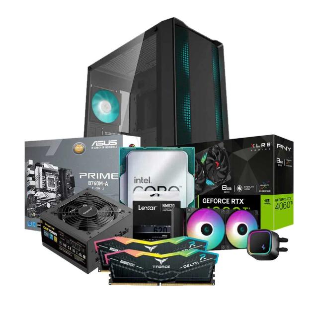 Mid-Range Gaming PC Build Offer NO.552 (Intel Core i5-14400F , 32GB RAM 6000MHz, RTX 4060 Ti 8GB, 1TB NVMe SSD)