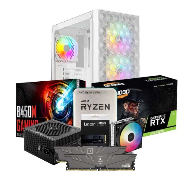 Low-End Gaming PC Build Offer NO.623 (Ryzen 5 5600, 16GB RAM 3200MHz, RTX 2060 SUPER OC 8GB, 1TB NVMe SSD)