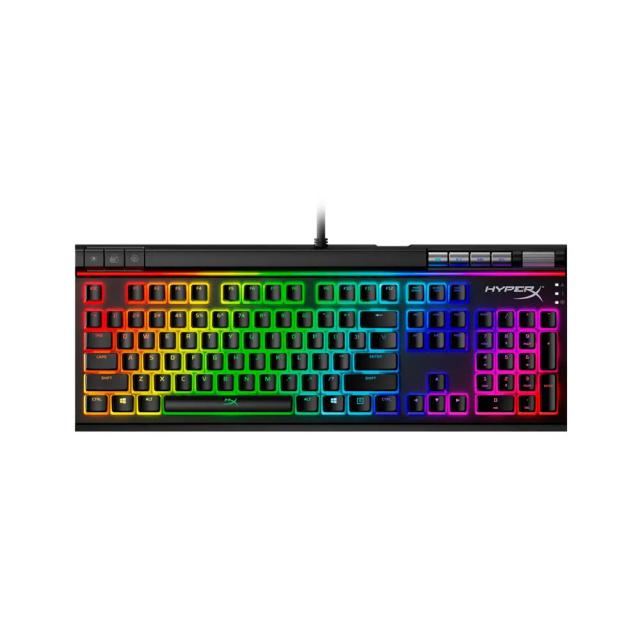 HyperX Alloy Elite 2 – Mechanical Gaming Keyboard, Software-Controlled Light & Macro Customization, ABS Pudding Keycaps, Media Controls, RGB LED Backlit, Linear Switch, HyperX Red,Black