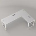 Custom Desk DK L245R White V2 (245-100*75*79, Ballon Press Surface, 500KG max load)