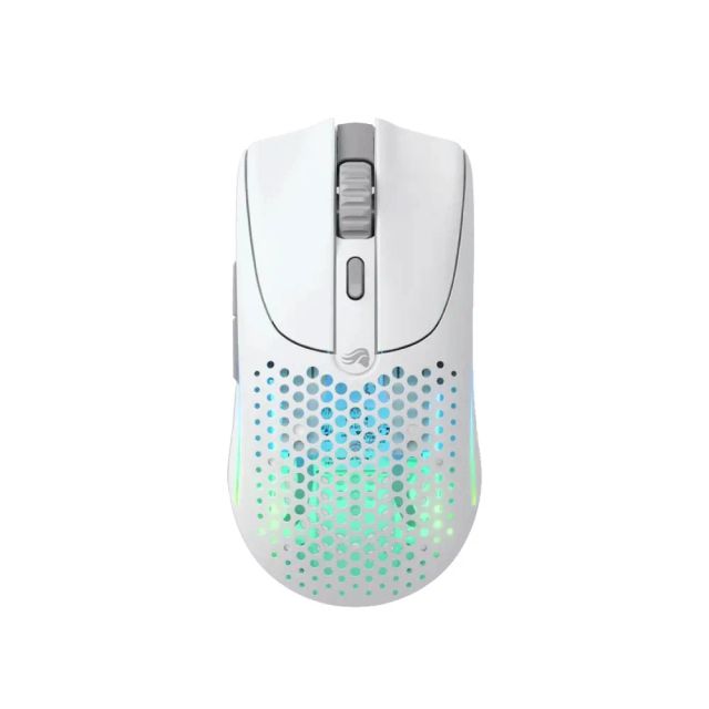 GLORIOUS Model O 2 Wireless Bluetooth Gaming Mouse, Honeycomb Gaming Mouse, Features - Programmable Mouse w/ 6 Buttons- 210h Battery Life, BT/2.4Hz, 26,000 DPI, 26K Sensor- Ultralight Ambidextrous - White