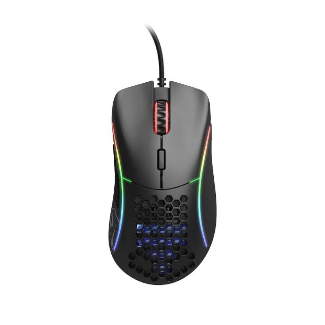 Glorious Model D Honeycomb Mouse - 12k DPI - Superlight RGB PC Mouse - 68g - Matte Black Wired Mouse