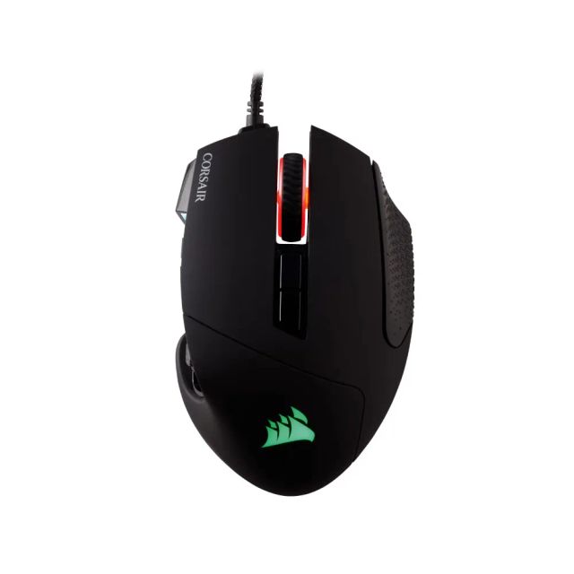 Corsair Scimitar Pro RGB - MMO Gaming Mouse - 16,000 DPI Optical Sensor - 12 Programmable Side Buttons - Black, Wired