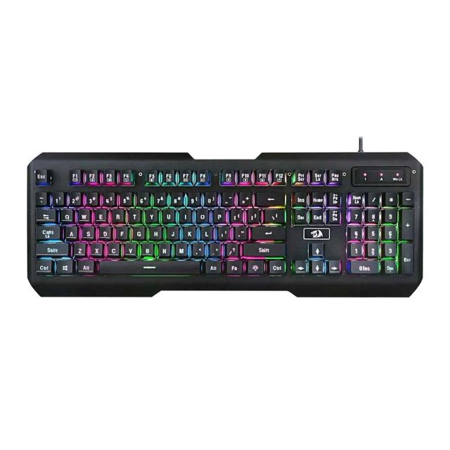 Redragon K506-1 Centaur2 7-Color Rainbow Backlit Full-Size Gaming Keyboard with Numeric Keypad (Black)