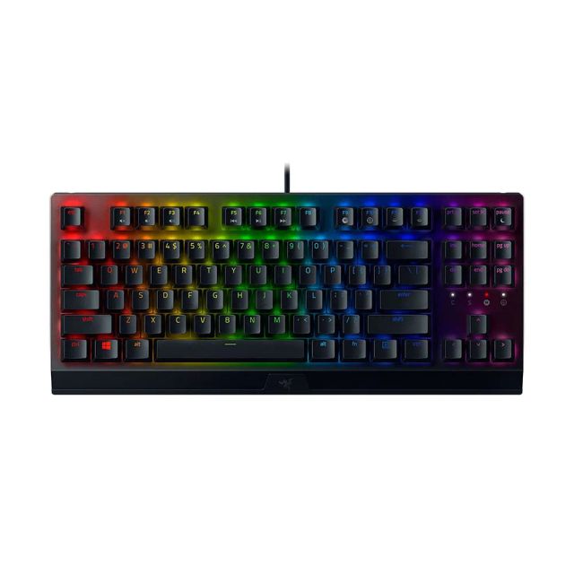 Razer BlackWidow V3 TKL, Tenkeyless Mechanical Gaming Keyboard: Green Mechanical Switches - Tactile & Clicky - Chroma RGB Lighting - Compact Form Factor - Programmable Macros