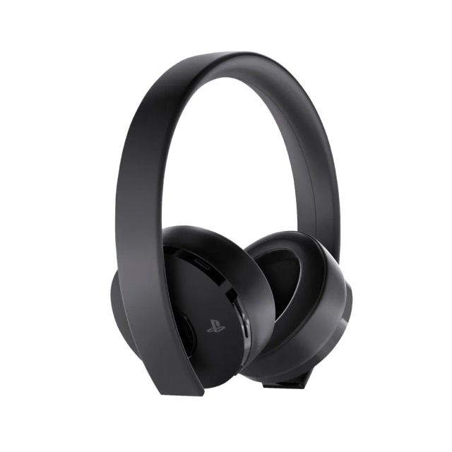 Sony PlayStation Gold Wireless Headset, 7.1 Surround Sound, PC, PS4, PS VR, 3.5mm, 2.4Ghz, Built in Microphone