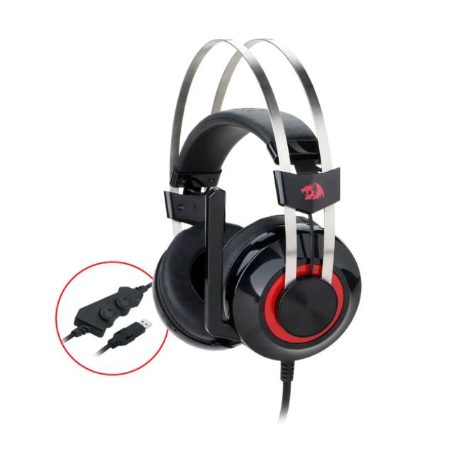 Redragon TALOS H601 - Gaming Wired Headphone,7.1 Surround sound, Vibration Effect, USB Headset With Microphone For PC
