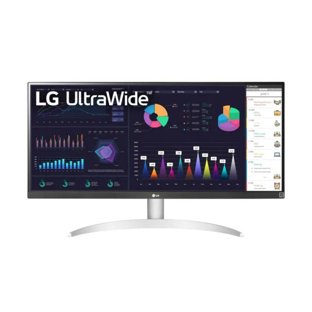 LG UltraWide 29-Inch Computer Monitor 29WQ600-W, FHD, 100Hz, 1ms, IPS with HDR 10 Compatibility, AMD FreeSync, and USB Type-C, White/Silver
