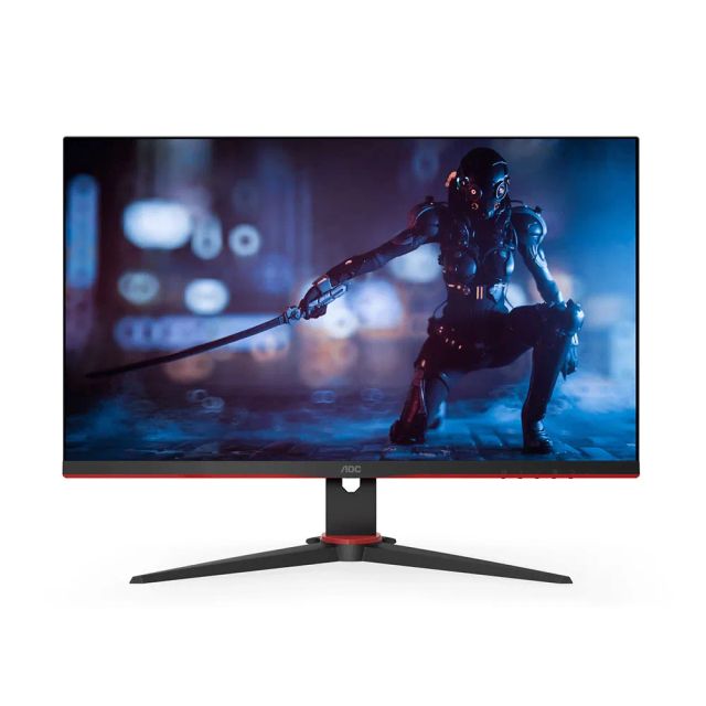 AOC 24G2SPE/71 Gaming Monitor, 24inch, FHD, 165hz, 1ms, Adj. Stand, Flat, IPS - Black/Red