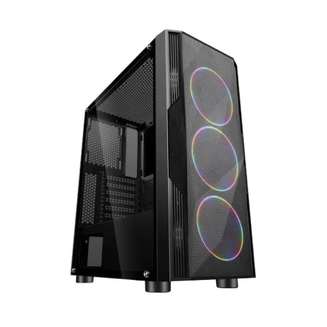 SAMA-3D Black Steel / Tempered Glass ATX Mid Tower Computer Case