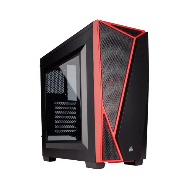 Corsair Carbide Series SPEC-04 Mid-Tower Gaming Case, Tempered Glass- Black/Red