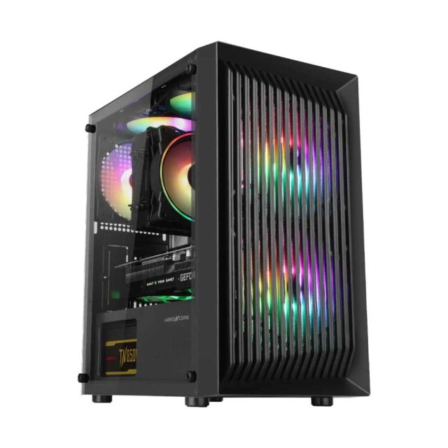 Abkoncore C200M Compact Cooling, With Side Panel Tempered Acrylic Glass, M-ATX, Mini-ITX, Mini Tower Case