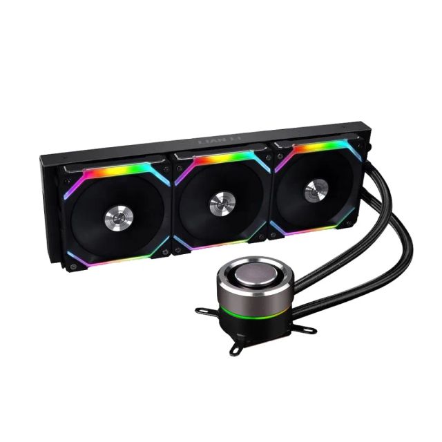 Lian Li GALAHAD AIO 360 RGB UNI FAN SL120 EDITION BLACK - Dual 120mm Addressable RGB Fans AIO CPU Liquid Cooler