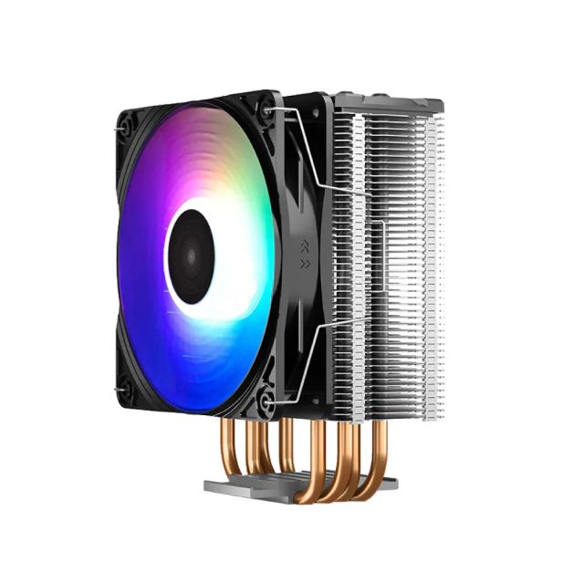 DeepCool GAMMAXX GT A-RGB, CPU Air Cooler, SYNC A-RGB Fan and Black Top Cover, Cable or Motherboard Control Supported, 4 Heatpipes, 120mm A-RGB Fan, Universal Socket Solution