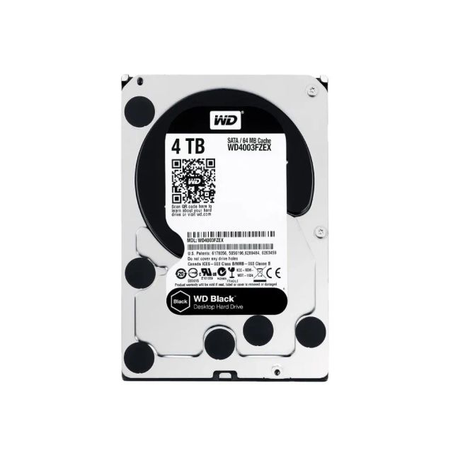 Western Digital Black 4TB HDD Performance Desktop Hard Disk Drive - 7200 RPM SATA 6 Gb/s 64MB Cache 3.5 Inch