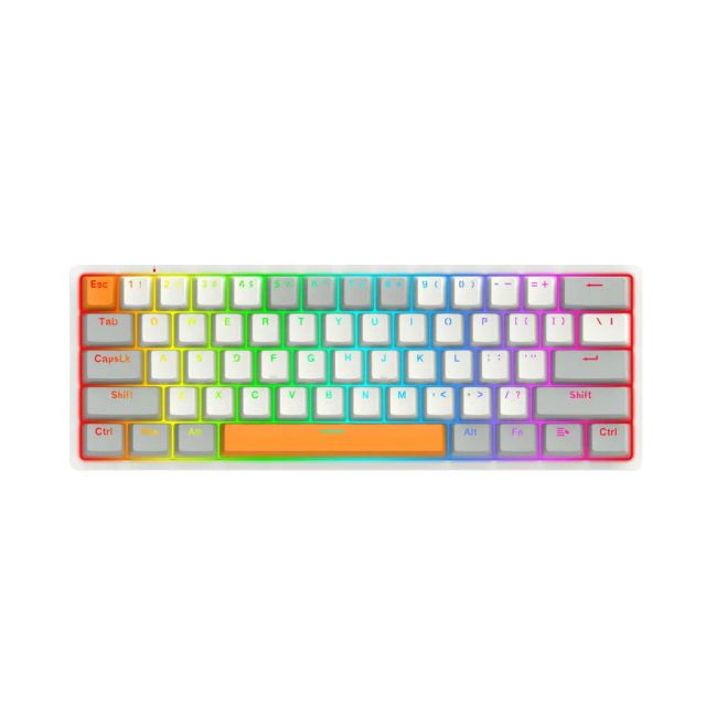 Redragon Akali K642-RGB 60% Wired Gaming Mechanical Keyboard, White