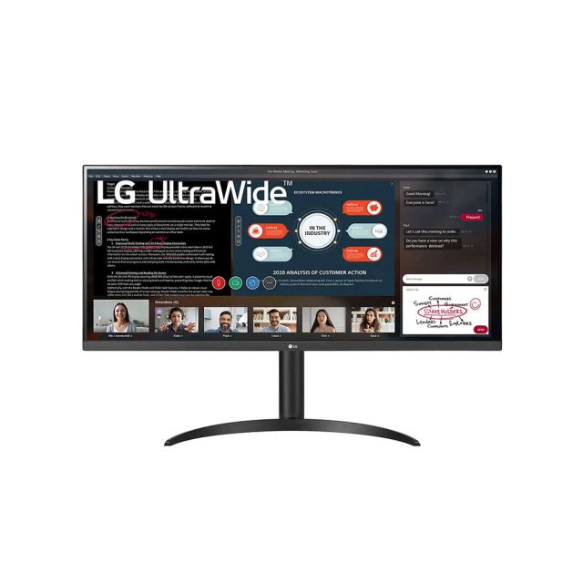 LG UltraWide Monitor 34WP550-B, 34 inch, Full HD, IPS Monitor, 75Hz, 5ms, 21:9, 2560X1080 px, AMD FreeSync, 3-side Virtually Borderless Design