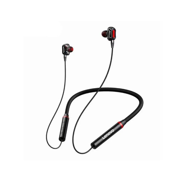 Lenovo Thinkplus HE05 Pro Wireless BT 5.0 Waterproof Noise Canceling Neckband Earphones - Black