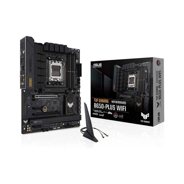Asus TUF Gaming B650-PLUS  Socket AM5 Ryzen 7000 ATX Motherboard (14 Power Stages, PCIe 5.0 M.2 Support, DDR5 Memory, 2.5 Gb Ethernet, USB4 Support and Aura Sync)