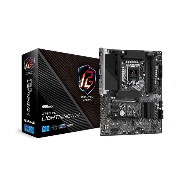 ASRock Z790 PG Lightning/D4, Supports Intel 12th and 13th Generation CPU (LGA1700), Z790 Chipset, DDR4 ATX