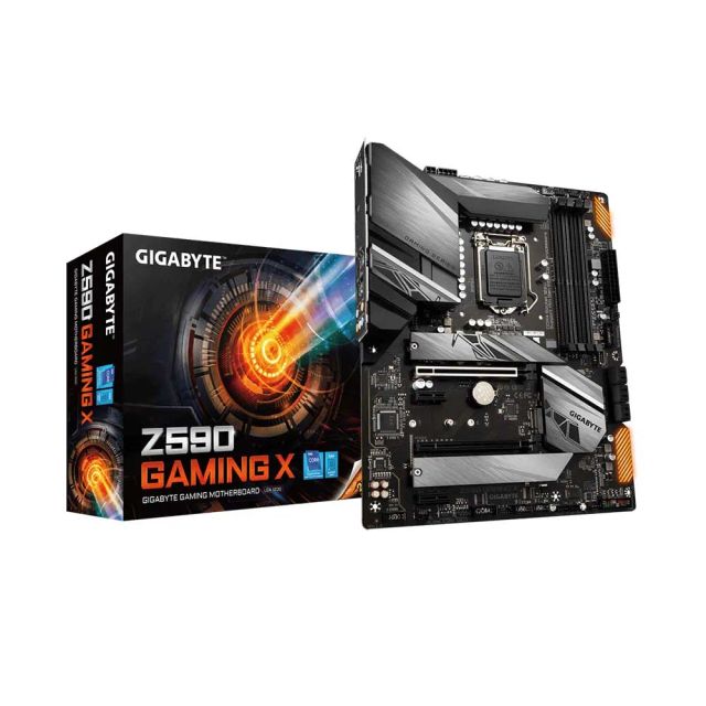 Gigabyte Z590 Gaming X LGA 1200 Motherboard with Direct 12+1 Phases Digital VRM with DrMOS,DDR4, Full PCIe 4.0* Design, Fully Covered Thermal Design with Integrated IO Armor, PCIe 4.0 M.2 with Thermal Guard