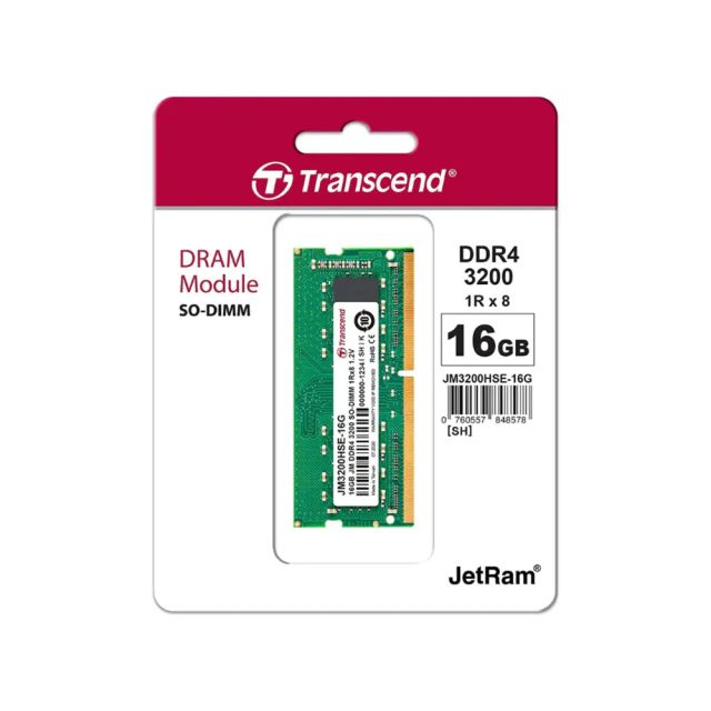Transcend DRAM 16GB DDR4 3200MHz Module SO-DIMM Laptop Ram