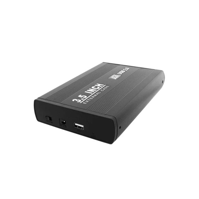 Hard Drive Disk Case 3.5 in USB 2.0 High Speed External SATA HDD Enclosure Box