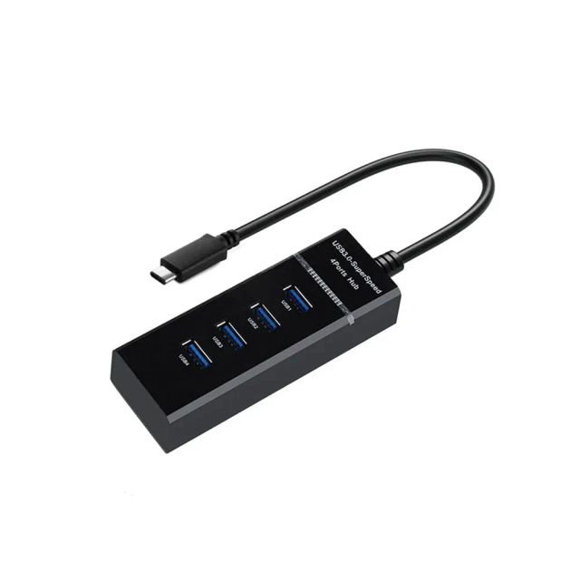 High Speed USB 3.0 Hub, 4-Port With Type-C Connector, Model 303