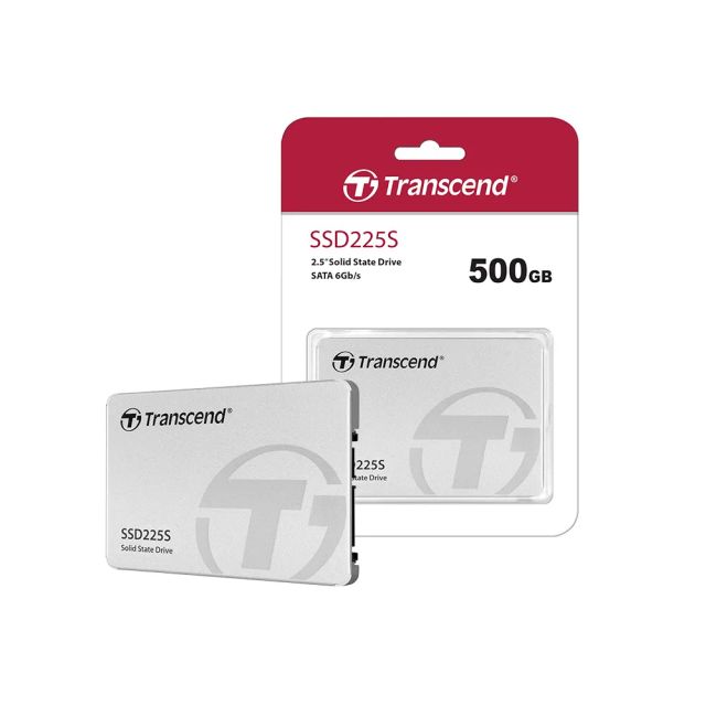 Transcend SSD225S, 500GB Internal 2.5 Inch, SATA3, 0.3 inches (7mm) SSD