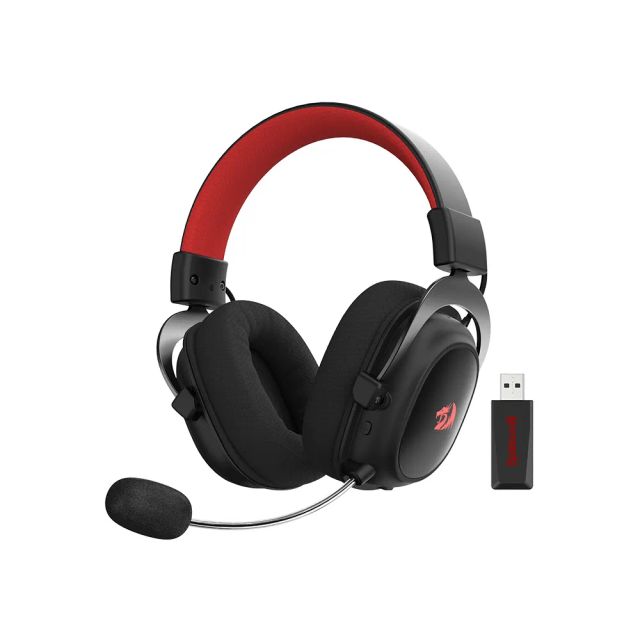 Redragon H510 Zeus-X Pro RGB Wireless Gaming Headset - 7.1 Surround Sound - 53MM Audio Drivers in Memory Foam Ear Pads w/Durable Fabric Cover- Multi Platforms Headphone - USB Powered for PC/PS4/NS - Black