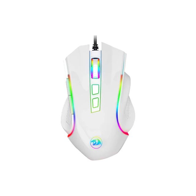 Redragon M607 GRIFFIN RGB Gaming Mouse‚ 7200 DPI‚ 7 MMO Programmable Buttons - White