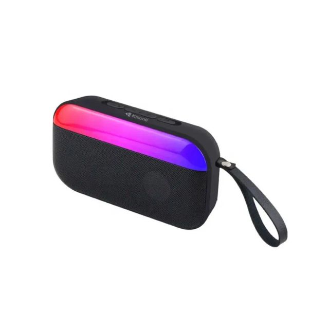 Kisonli S19 Slim Fit RGB Night Lights Colorful Deep Bass Portable Outdoor Wireless/Bluetooth Speaker
