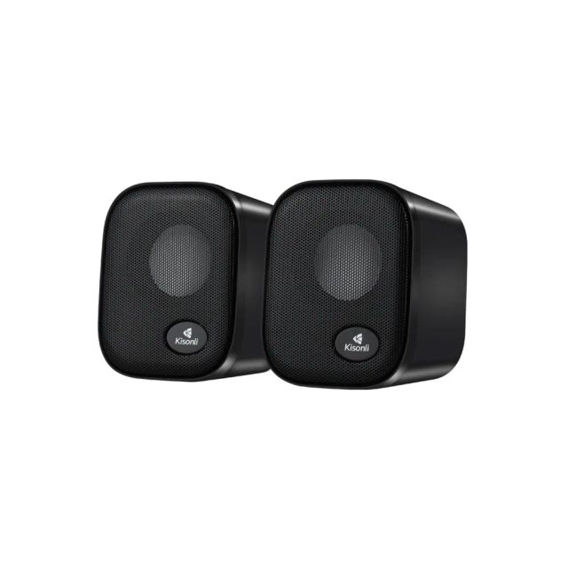 Kisonli KS-10 USB 2.0 Extra Bass Sound Speaker for Computer/Laptop - Black