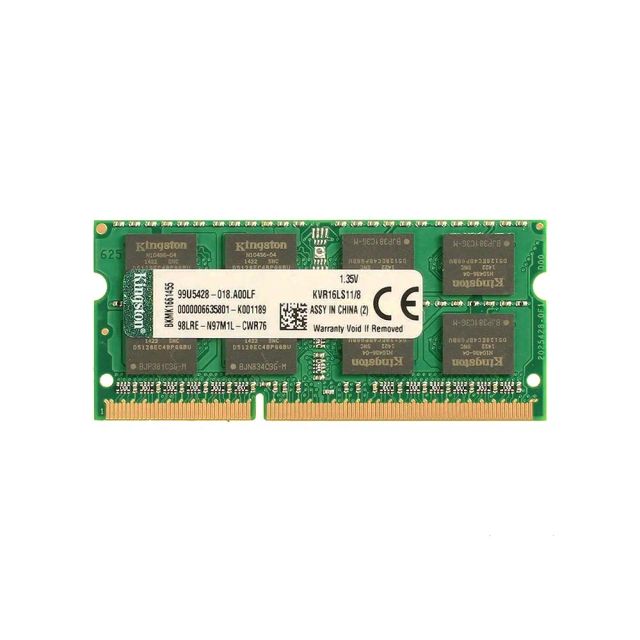 Kingston DDR3L 8GB 1600Mhz DDR3 PC3L-12800 CL11 Low Voltage SO-DIMM Laptop Ram
