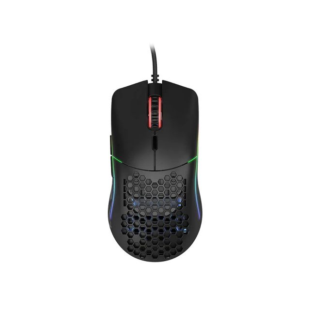 Glorious Gaming Model O Minus Compact Wired Gaming Mouse - 58g Superlight Honeycomb Design, RGB, Pixart 3360 Sensor, Ambidextrous, Omron Switches - Matte Black