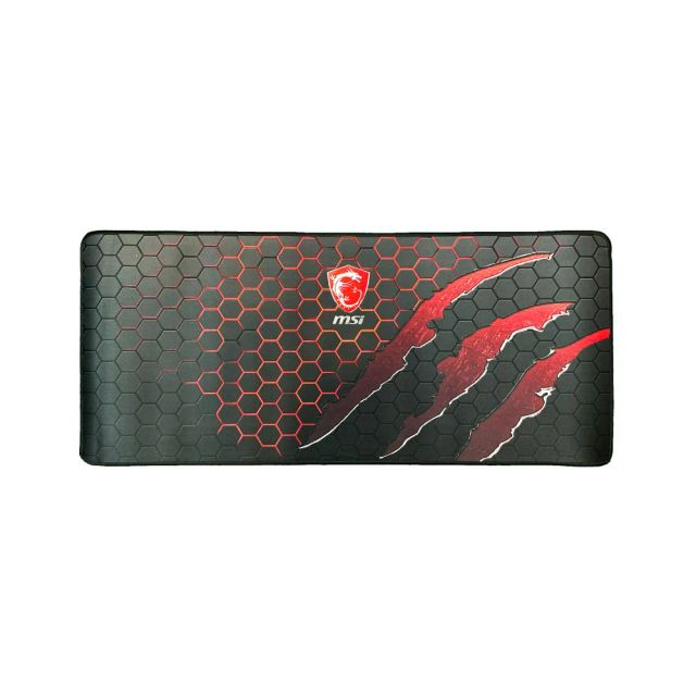 Gaming Mouse Pad, 70X30cm Large Computer Mouse Mat with MSI Logo, for Desktop, Non-slip Rubber Base Water Resistant Stitched Edge