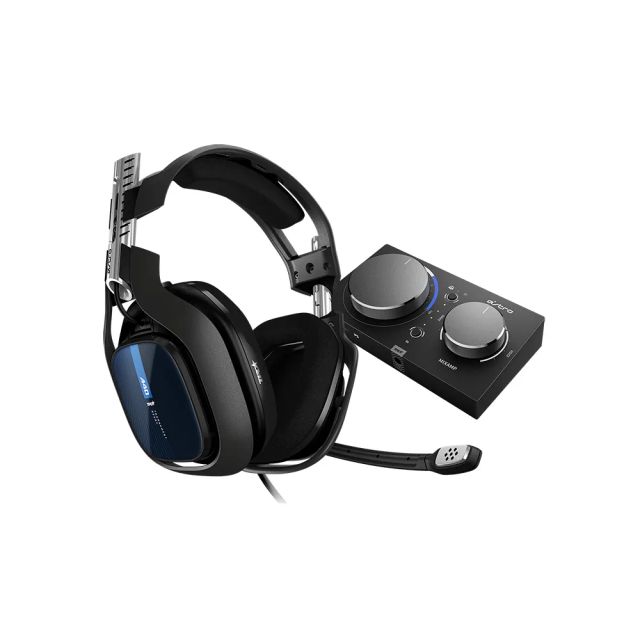 ASTRO Gaming A40 TR Wired Headset + MixAmp Pro TR with Dolby Audio for PlayStation 5, PlayStation 4, PC, Mac - Black/Blue